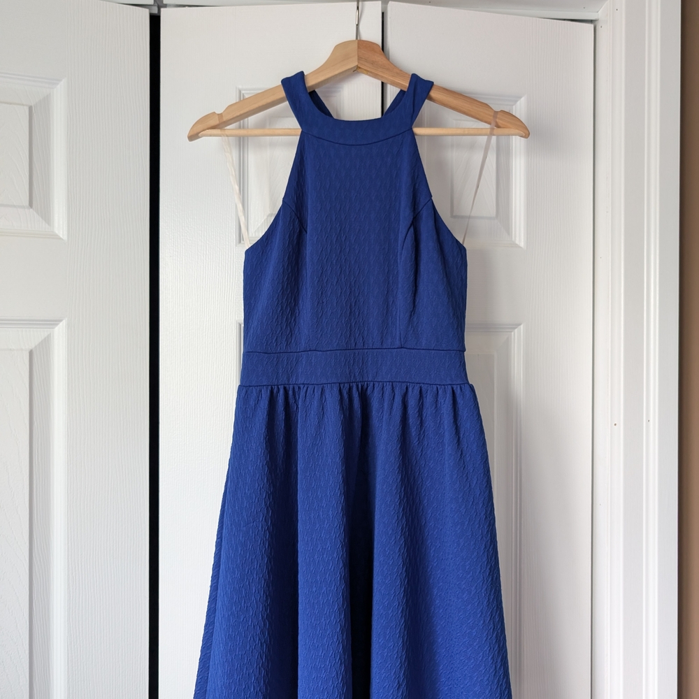 Bailey Blue Royal Blue Dress With Bow Back Detail